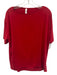 Lululemon Size 10 Red Cotton Blend Short Sleeve Paneled Athletic Top Red / 10
