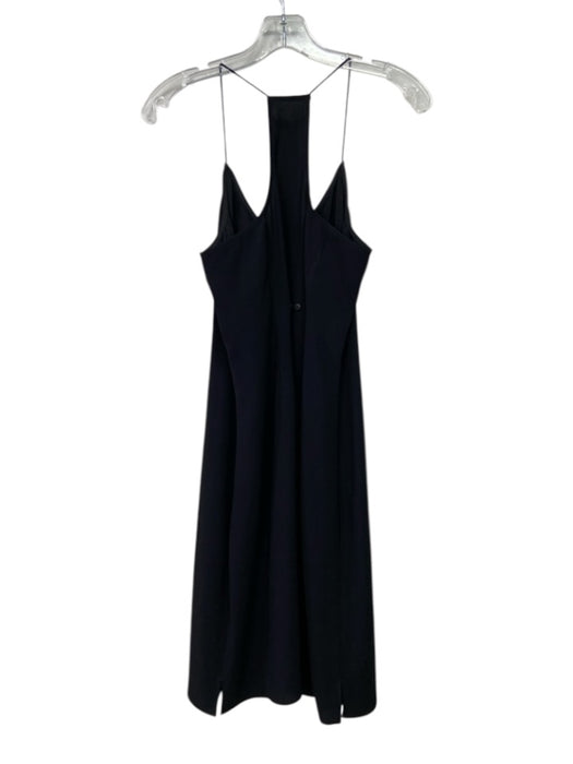 Tibi Size 6 Black Spaghetti Strap Button Detail Racerback Dress Black / 6