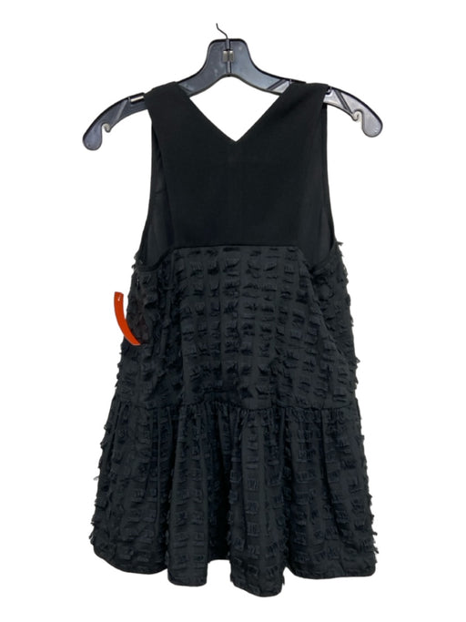 Tibi Size 0 Black Polyester & Cotton Sleeveless Side Zip Top Black / 0