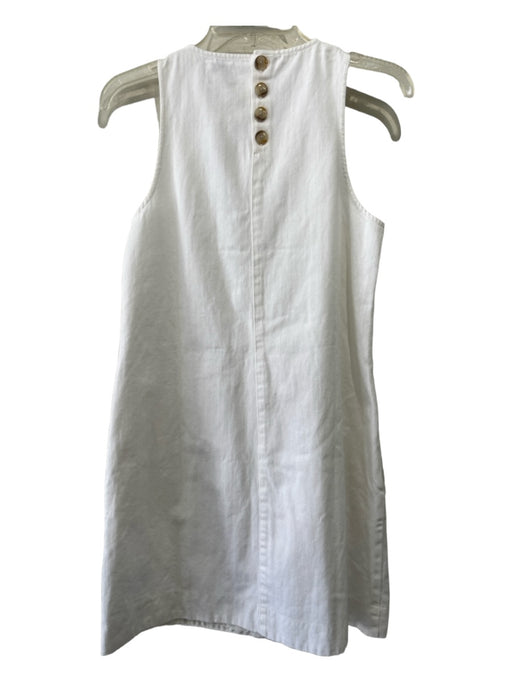 J. Crew Size 4 White Cotton Sleeveless seam detail Dress White / 4