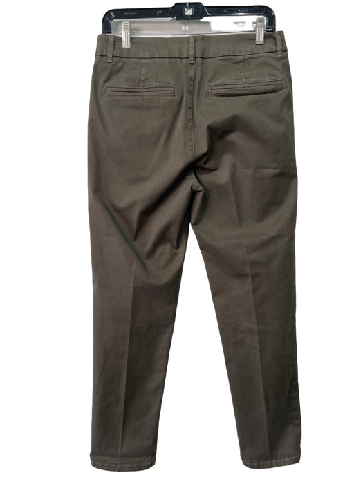 Vince Size 28 Dark Green Cotton Blend Hook & Zip Tapered Pants Dark Green / 28