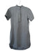 Ann Mashburn Size S Gray Cotton V Neck Short Sleeve Collar Dress Gray / S