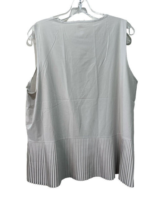 Spanx Size XL Gray Polyester Blend Sleeveless Pleated Hem Top Gray / XL