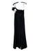 Aqua Formal Size 10 Black Polyester Side Slit Boning One Shoulder Gown Black / 10