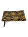 Clare V Brown & Black Pony Hair Zip Close Animal Print Pouch Bag Brown & Black / Small