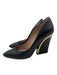 Chloe Shoe Size 39 Black Leather Almond Toe Closed Heel Chunky Heel Pumps Black / 39