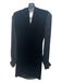 Whistles Size 2 Black Viscose Blend Velvet Pleated Sleeve Shift Dress Black / 2