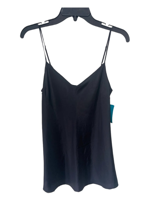 Beautiful People Size S Black Silk Spaghetti Strap V Neck Slip Top Black / S