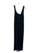 Madewell Size 10 Black Viscose Sleeveless 1/2 Button Wide Leg Jumpsuit Black / 10