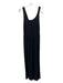 Madewell Size 10 Black Viscose Sleeveless 1/2 Button Wide Leg Jumpsuit Black / 10