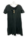 J. Crew Size XXS Black Cotton Tie Detail Tiered Dress Black / XXS