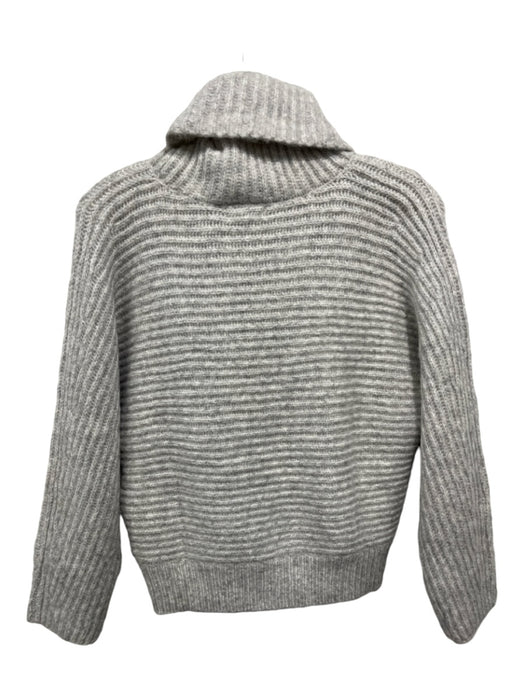 Leith Size XS Heathered Gray Acrylic Blend Turtle Neck Long Sleeve Sweater Heathered Gray / XS