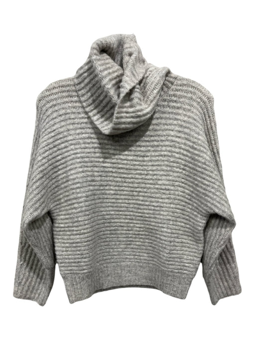 Leith Size XS Heathered Gray Acrylic Blend Turtle Neck Long Sleeve Sweater Heathered Gray / XS