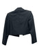 Something Navy Size XXS Black Linen & Viscose One Button Collar Bolero Jacket Black / XXS