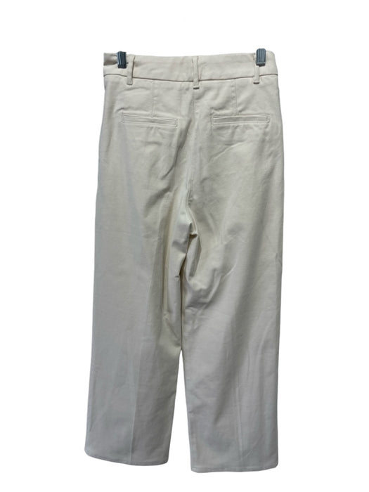 Wilfred Free Size 0 Creme Cotton & Lyocell Zip & Snaps Belt Loops Pockets Pants Creme / 0