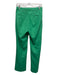 J Crew Size 0 Green Polyester Zip & Snaps Straight Trouser Pants Green / 0