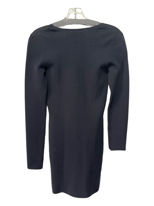 Gauge81 Size XS Black Rayon & Polyamide Knit Long Sleeve Fitted Dress Black / XS