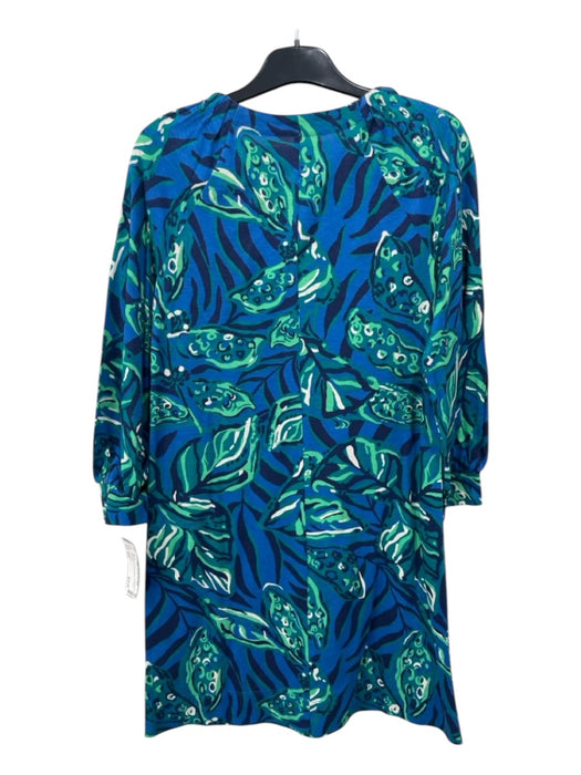 Lily Pulitzer Size XXS Blue & Green Cotton 3/4 Sleeve Dress Blue & Green / XXS