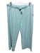 Frank & Eileen Size L Light Teal Blue Cotton Wide Leg Elastic Waist Pants Light Teal Blue / L