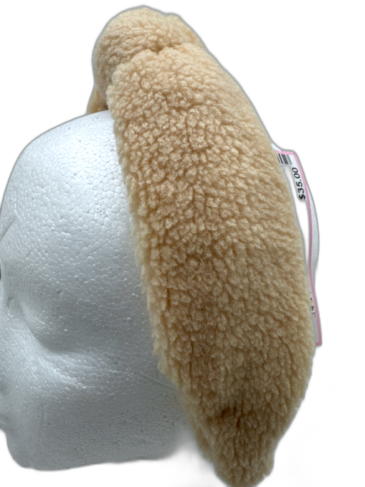 Lele Sadoughi Cream Yellow Faux Shearling Teddy Knotted Headband Cream Yellow