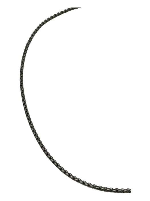 David Yurman Silver 925 Silver Small Dainty Box Chain Lobster Clasp Necklace Silver