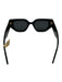 Baleen Black Acetate Rectangle Cat Eye Gold Detail Case Inc. Sunglasses Black