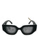 Baleen Black Acetate Rectangle Cat Eye Gold Detail Case Inc. Sunglasses Black