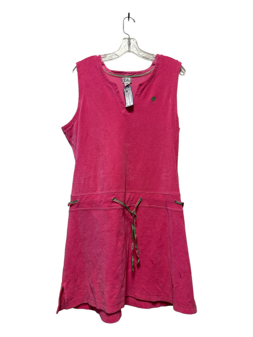 Lilly Pulitzer Size XL Pink & Green Terry Cloth Sleeveless Drawstring Dress Pink & Green / XL
