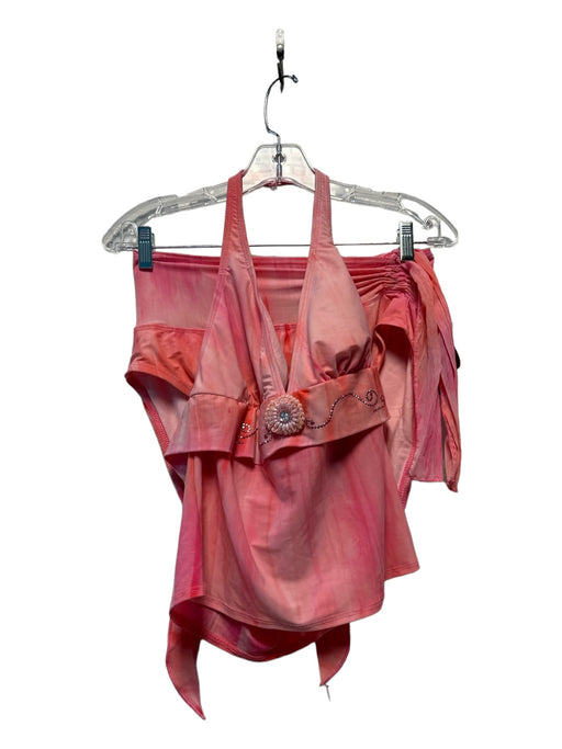 Endless Summer Size XL Pink Polyester Blend Rhinestone Tie Dye 2 Piece Swimsuit Pink / XL