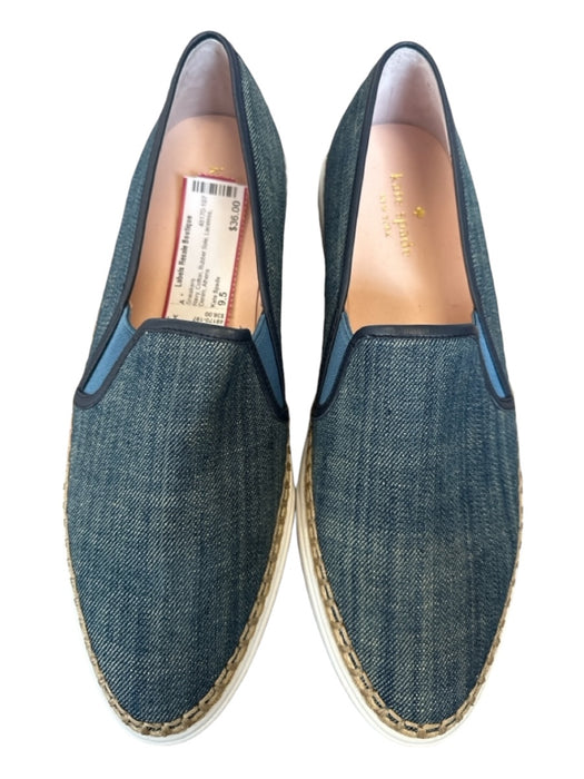 Kate Spade Shoe Size 9.5 Navy Cotton Rubber Sole Laceless Denim Sneakers Navy / 9.5