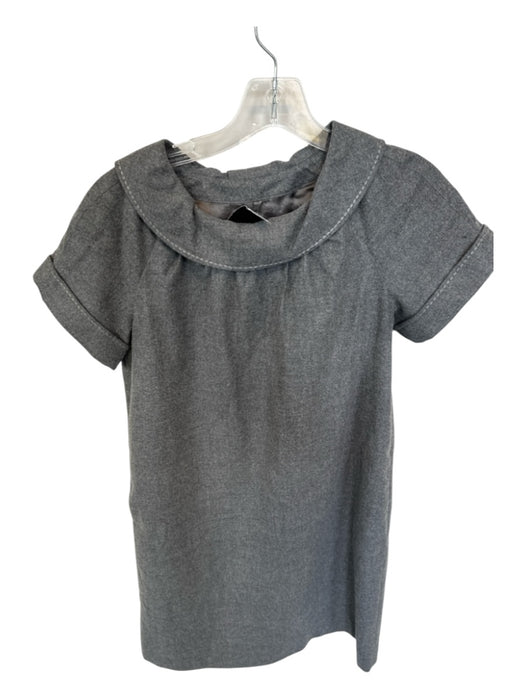 Kate Spade Size S Gray Wool Short Sleeve Stitching Detail Dress Gray / S