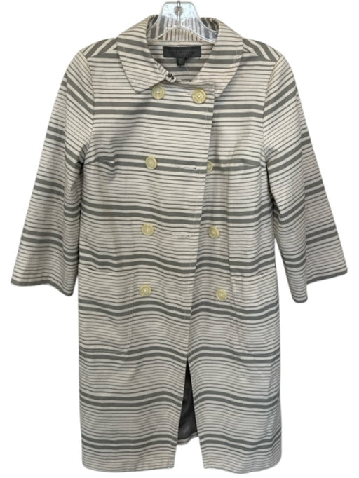 Proenza Schoulder x Target Size XS White & Gray Cotton Cotton Striped Coat White & Gray / XS