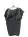 Marie Oliver Size M Black & White Sequin Short Sleeve Striped V Neck Dress Black & White / M