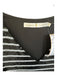 Marie Oliver Size M Black & White Sequin Short Sleeve Striped V Neck Dress Black & White / M