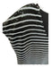 Marie Oliver Size M Black & White Sequin Short Sleeve Striped V Neck Dress Black & White / M