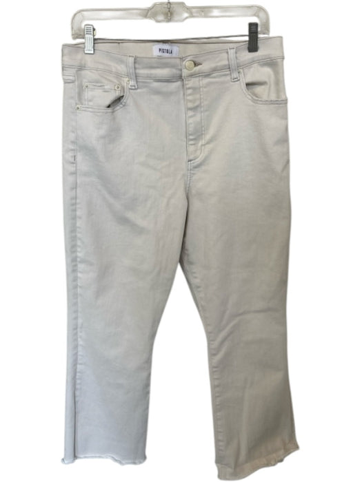 Pistola Size 31 Bone Cotton Blend High Waist Bootcut Raw Hem Jeans Bone / 31