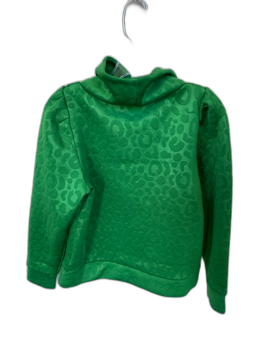 Emily McCarthy Size S Green Polyester Blend jaquard Turtleneck Animal Print Top Green / S