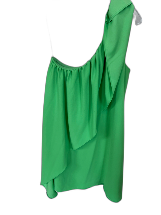 Trina Turk Size M Green Recycled Polyester One Shoulder Dress Green / M