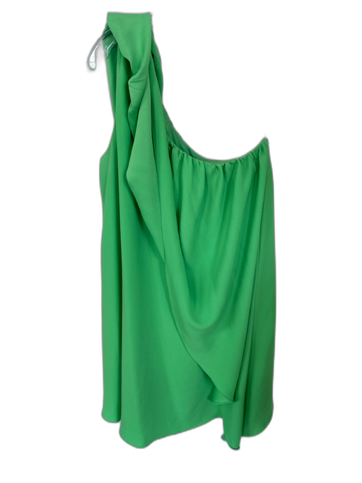 Trina Turk Size M Green Recycled Polyester One Shoulder Dress Green / M