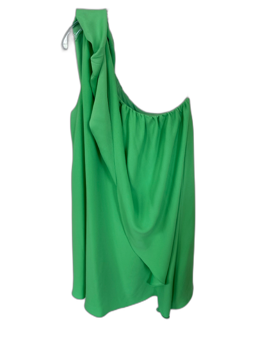 Trina Turk Size M Green Recycled Polyester One Shoulder Dress Green / M
