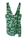 MNG by Mango Size L Green & White Viscose Blend Sleeveless Flowers Romper Green & White / L