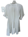 Joy Joy Size M White Polyester Short Sleeve Swirls V Neck Dress White / M