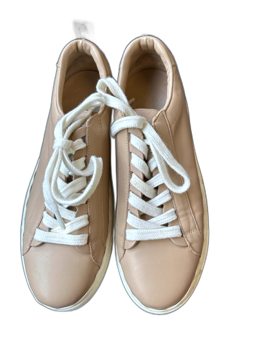 Chloe Shoe Size 38 Blush & White Leather Scallop Detail Athletic Sneakers Blush & White / 38