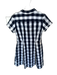Brooks Brothers Size 6 Navy & white Cotton Short Sleeve Checkered Collar Dress Navy & white / 6