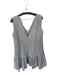 Scarlette Poppies Size L Light Gray Linen Sleeveless Scallopped Hem Lined Dress Light Gray / L