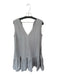 Scarlette Poppies Size L Light Gray Linen Sleeveless Scallopped Hem Lined Dress Light Gray / L