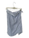 Zara Size S Blue & White Cotton Striped Buttons Asymmetric Skirt Blue & White / S