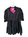 Gretchen Scott Size M Black Polyester Knee Length Ruffled Tiered Cinched Dress Black / M