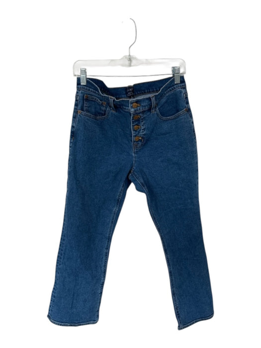 J. Crew Size 28 Medium Wash Cotton Mid Rise Cropped Flare Jeans Medium Wash / 28