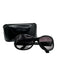 Fendi Black Oval Logo silver hardware Sunglasses Black